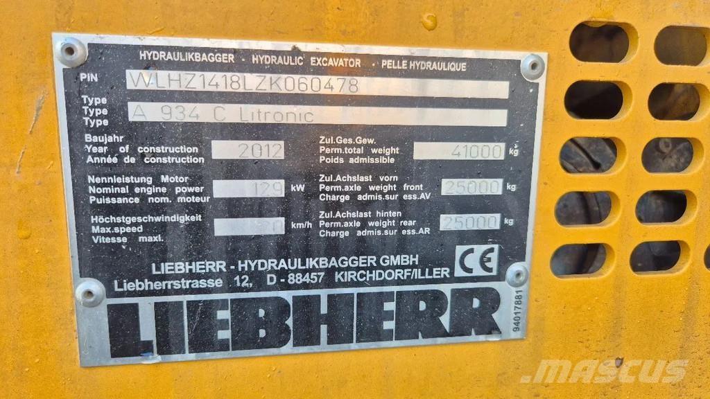 Liebherr A 934 C Materialehåndteringsmaskiner