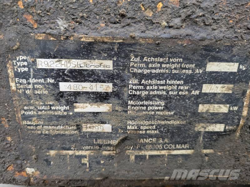 Liebherr 922 Gravemaskiner på larvebånd