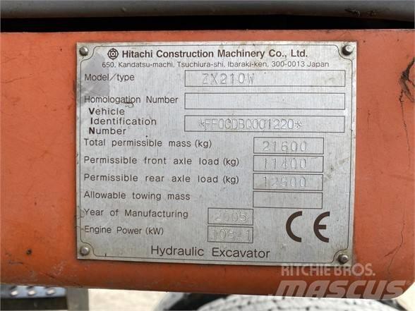 Hitachi ZX 210 W Gravemaskiner på hjul