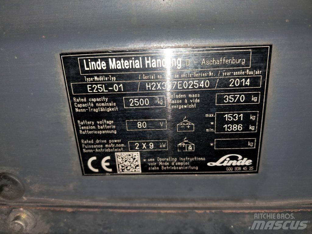 Linde E25L-01 El gaffeltrucks