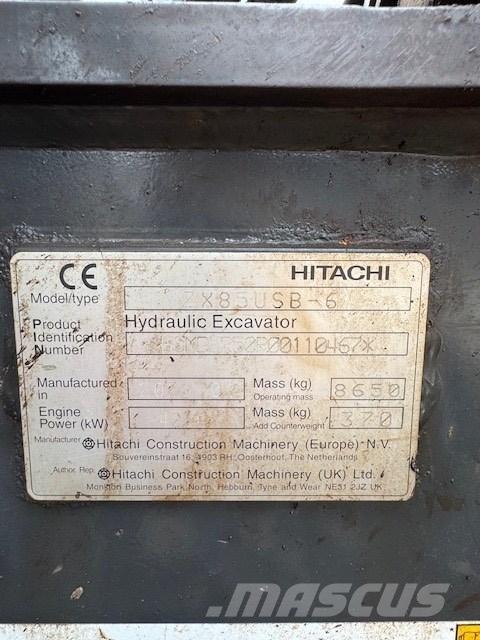 Hitachi ZX 85 USB-6 Midi-gravemaskiner 7t - 12t