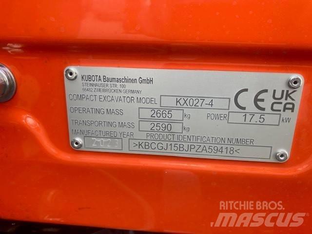 Kubota KX027-4 Minigravemaskiner