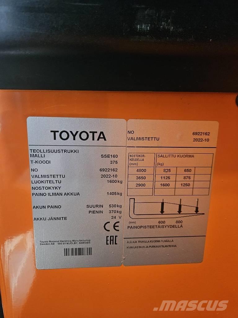 Toyota BT SSE160 Selvkørende stablere
