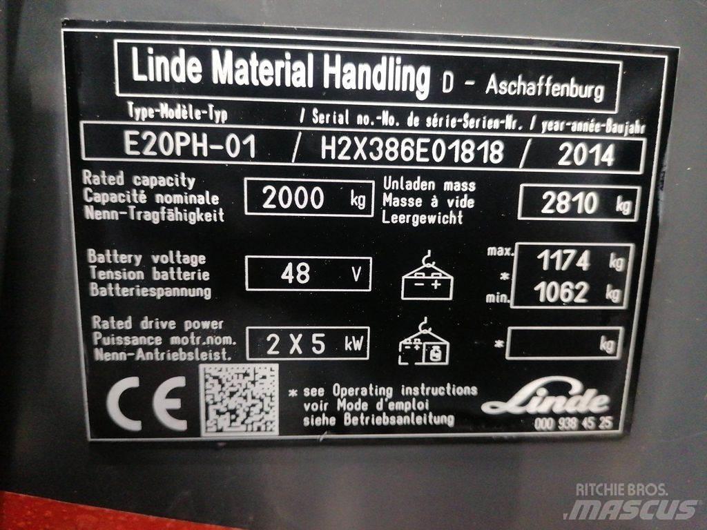 Linde E20PH-01 El gaffeltrucks