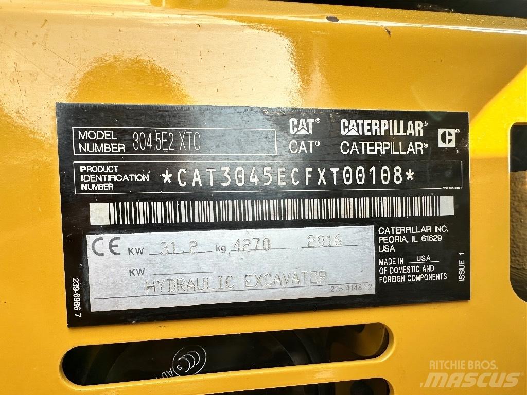 CAT 304.5 E2 XTC Minigravemaskiner
