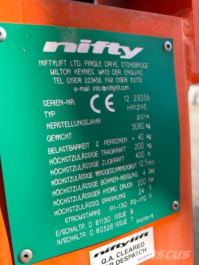 Niftylift HR 12 N E Bomlifte med knækarm