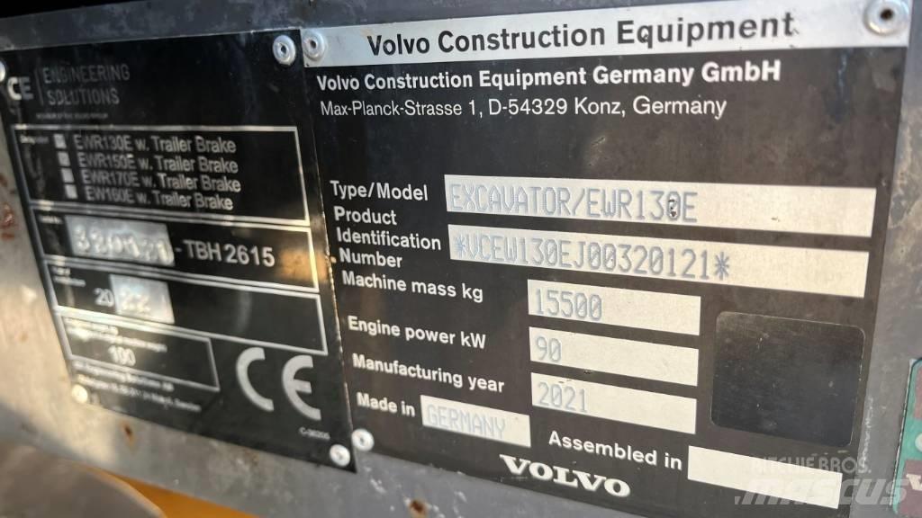 Volvo EWR130E Gravemaskiner på hjul