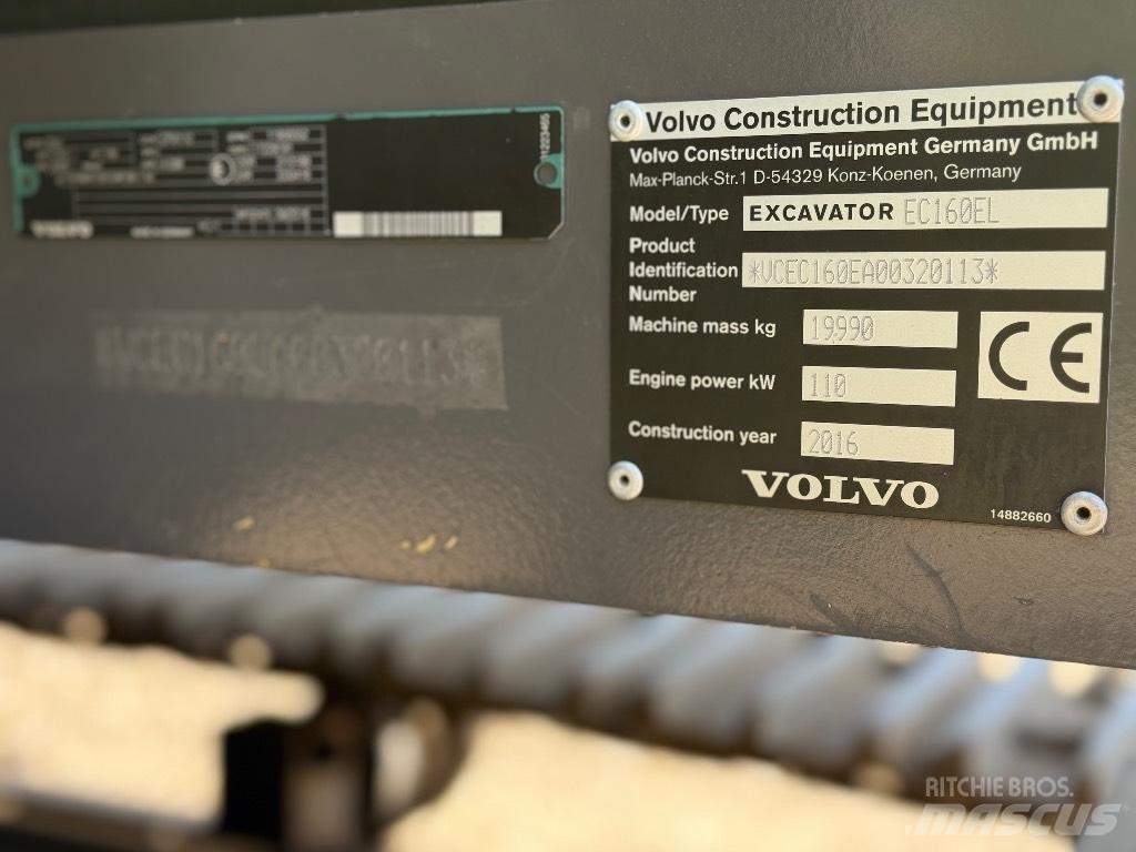 Volvo EC 160 EL Gravemaskiner på larvebånd