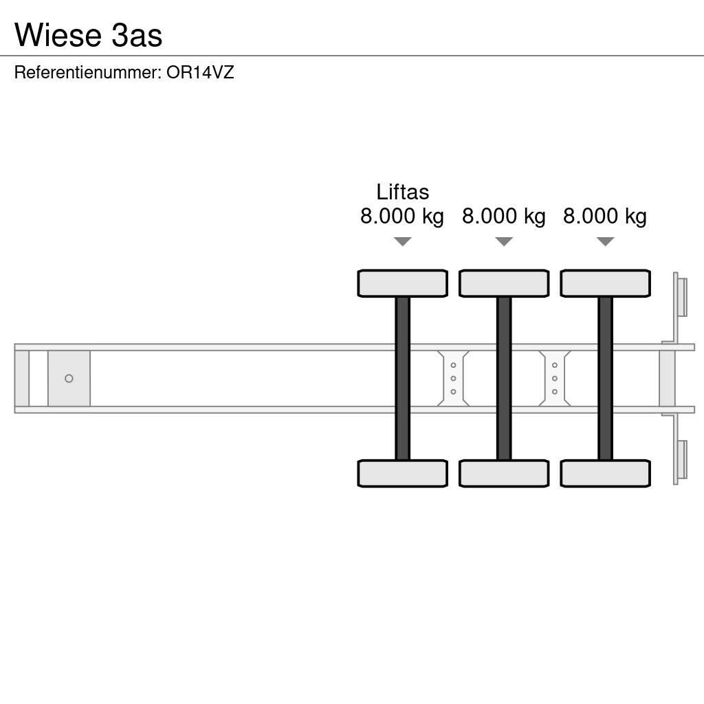 Wiese 3as Semi-trailer med lad/flatbed
