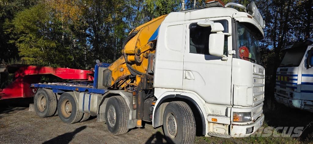 Scania R 144 G Lastbil med kran