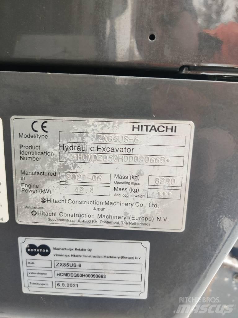 Hitachi ZX85US-6 Midi-gravemaskiner 7t - 12t