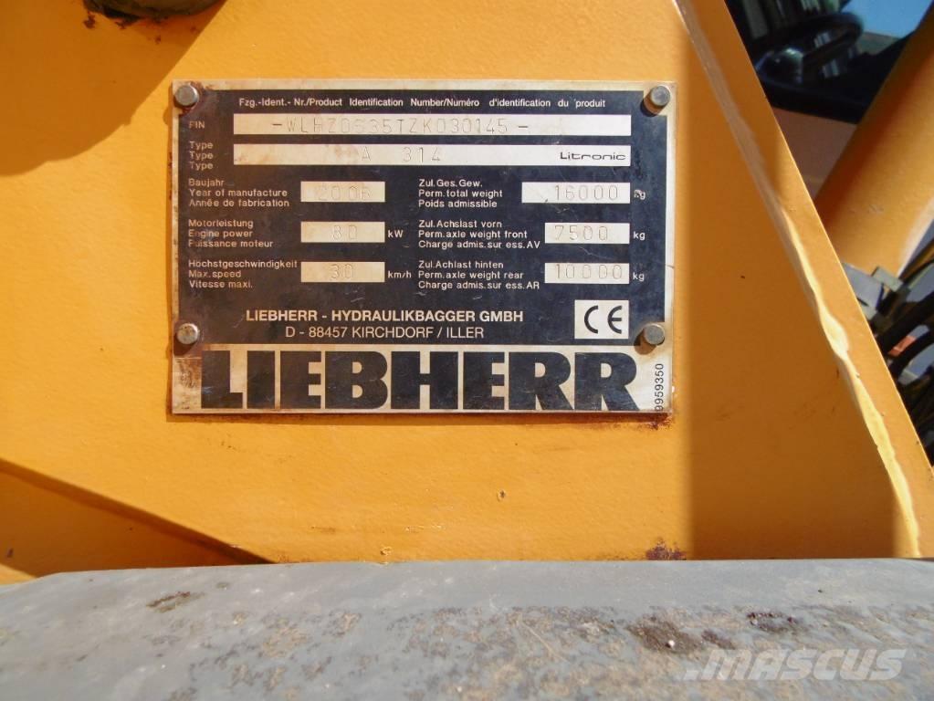 Liebherr A314 Gravemaskiner på hjul