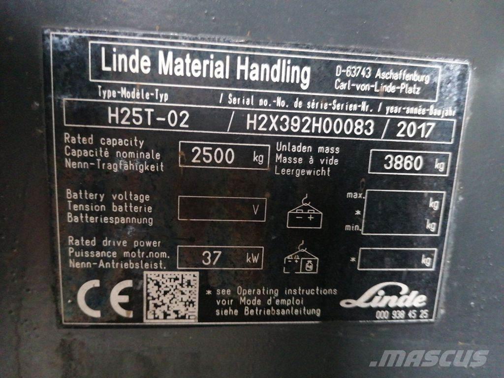 Linde H25T-01 LPG gaffeltrucks