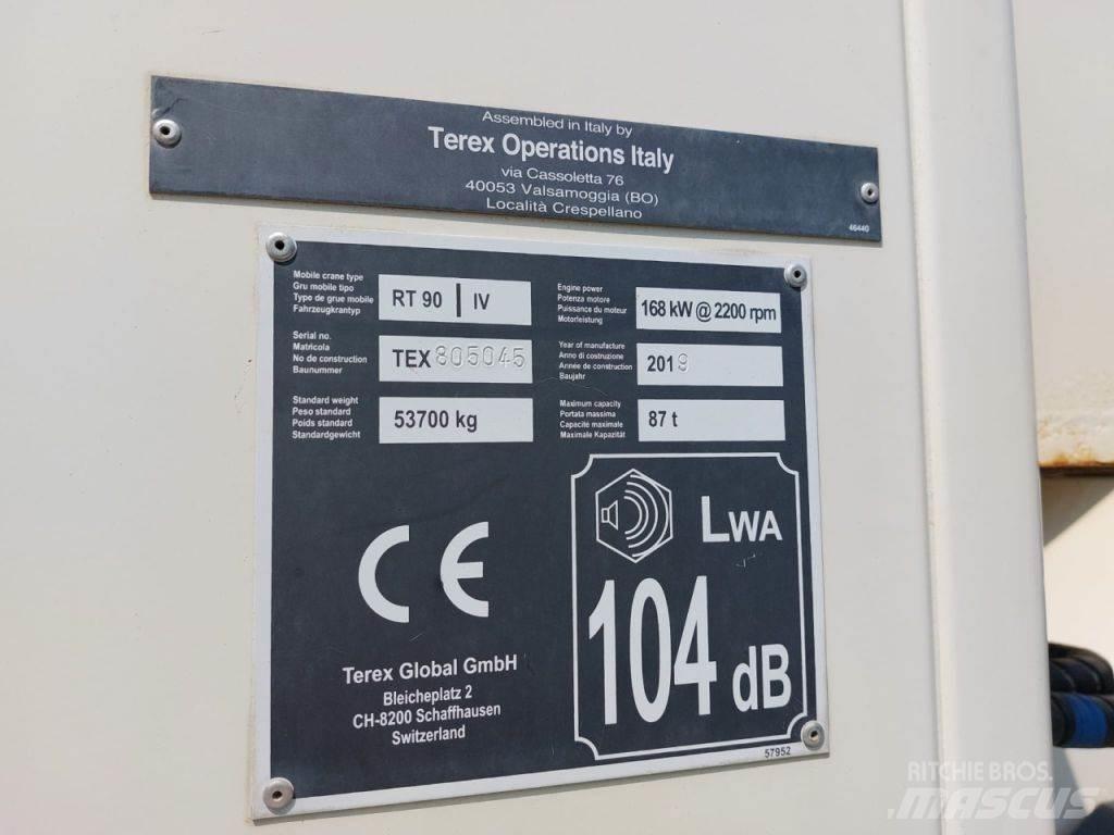 Terex RT 90 Kraner til hårdt terræn
