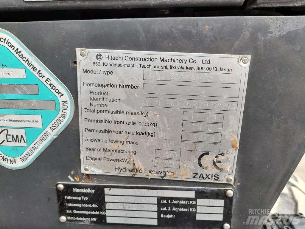 Hitachi ZX 140 W-6 Gravemaskiner på hjul