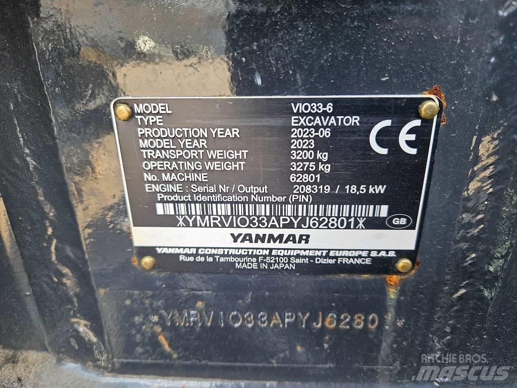 Yanmar Vio 33 Minigravemaskiner