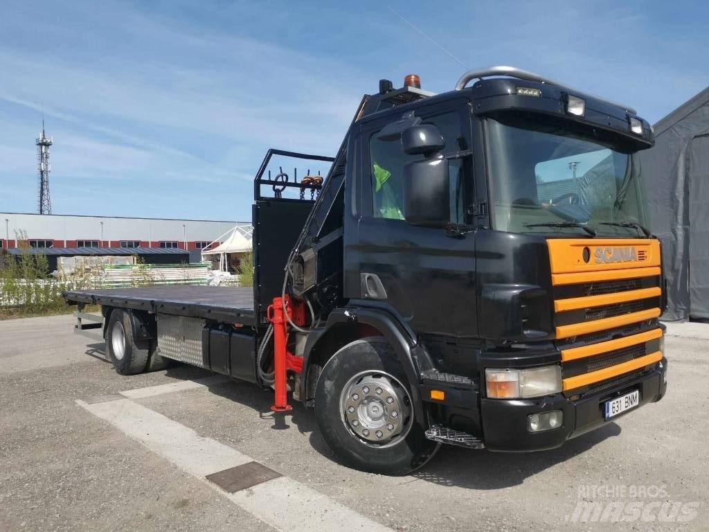 Scania P 124 Lastbil med kran