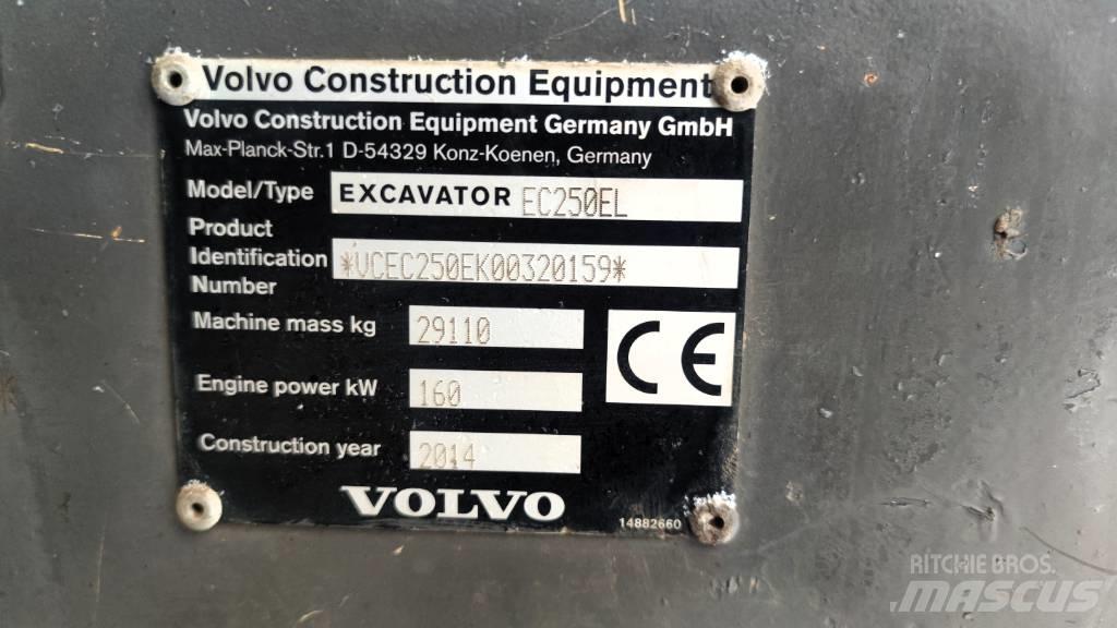 Volvo EC 250 EL Gravemaskiner på larvebånd