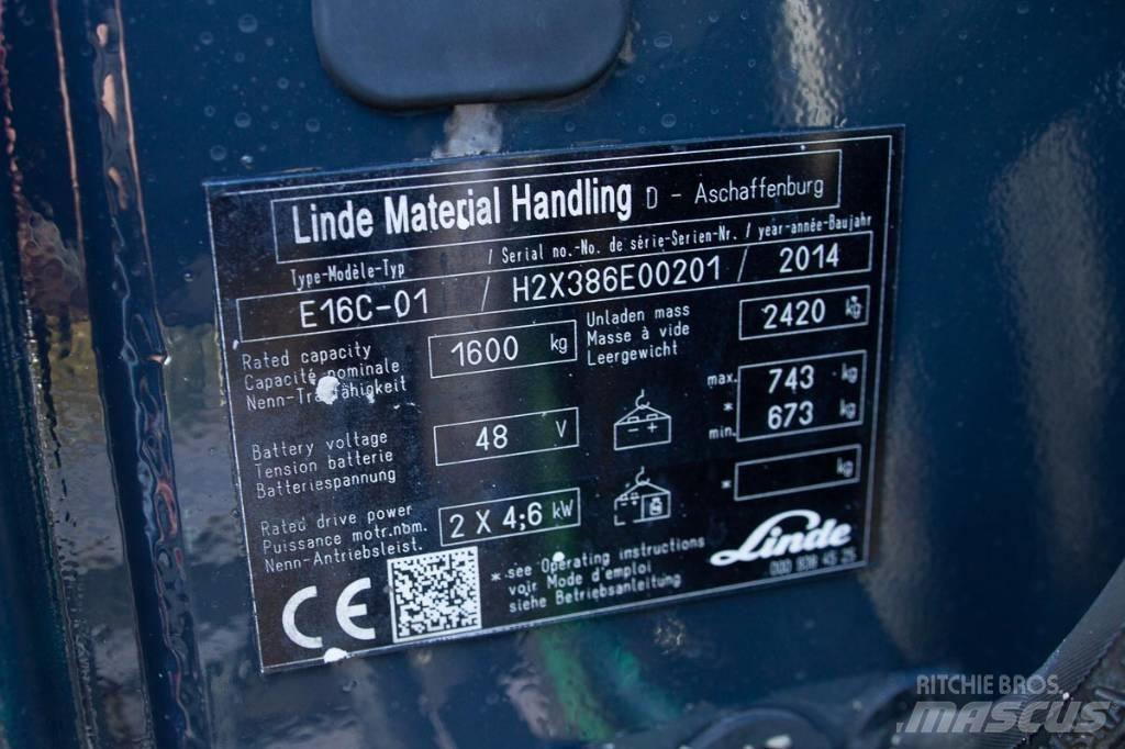 Linde E 16 El gaffeltrucks