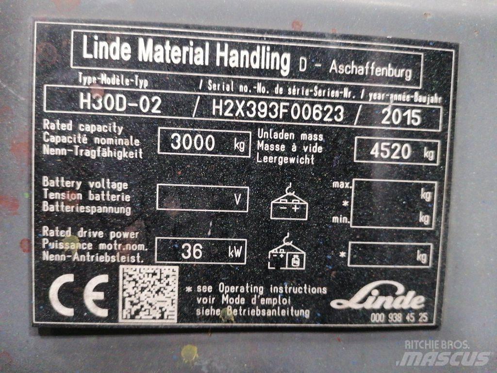 Linde H30D-02 Diesel gaffeltrucks