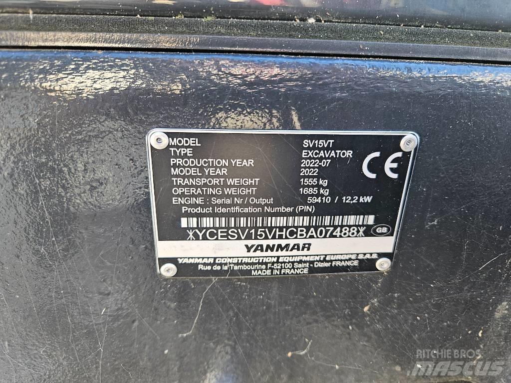Yanmar SV 15 VT Minigravemaskiner