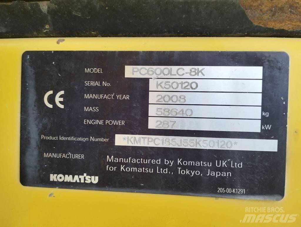 Komatsu PC600LC-8K Gravemaskiner på larvebånd