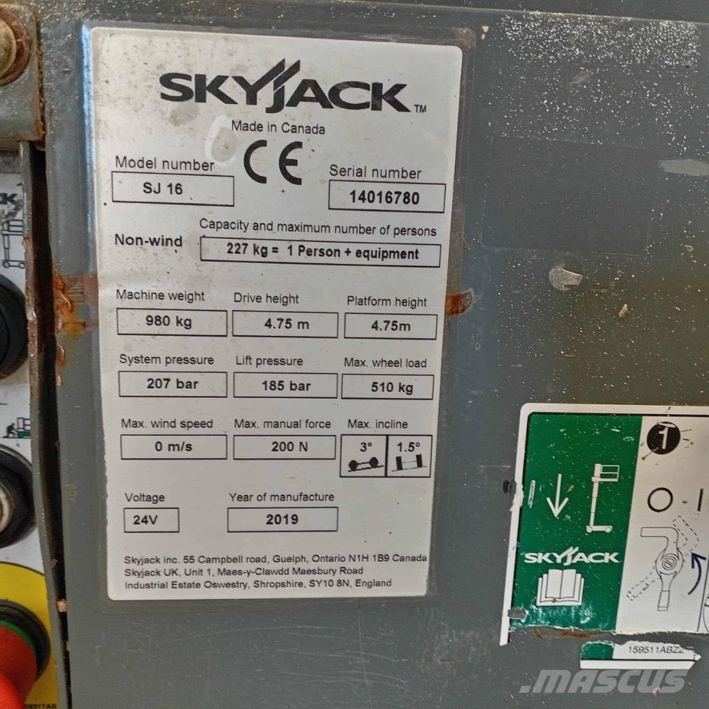 SkyJack SJ 16 Søjlelifte