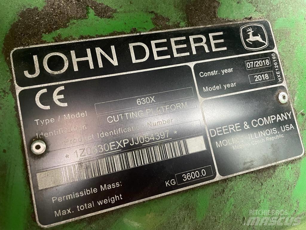John Deere 630x Tilbehør til mejetærskere