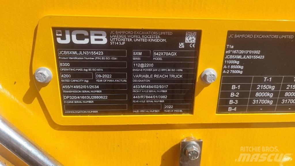 JCB 541-70 Agri Xtra Teleskoplæssere til landbrug