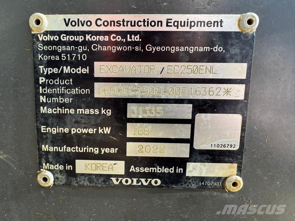 Volvo EC250ENL Gravemaskiner på larvebånd