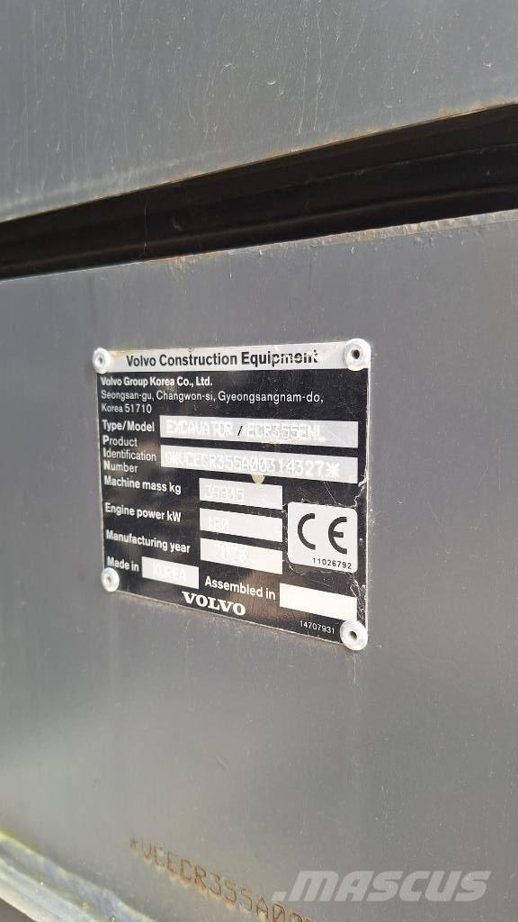 Volvo ECR 355 ENL Gravemaskiner på larvebånd