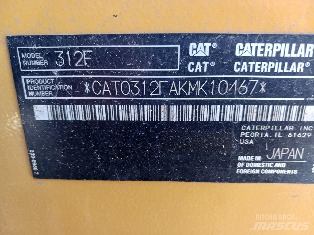 CAT 312 F Gravemaskiner på larvebånd