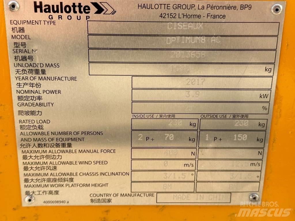 Haulotte OPTIMUM 8 Saxlifte