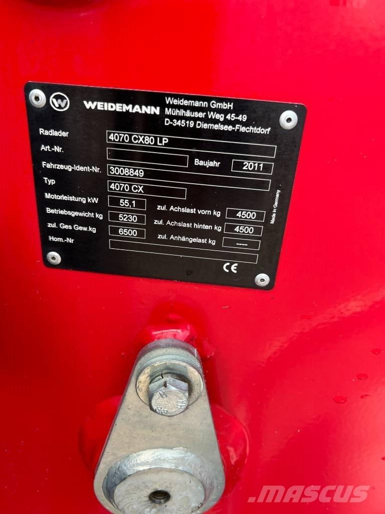 Weidemann 4070CX80LP Læssemaskiner på hjul