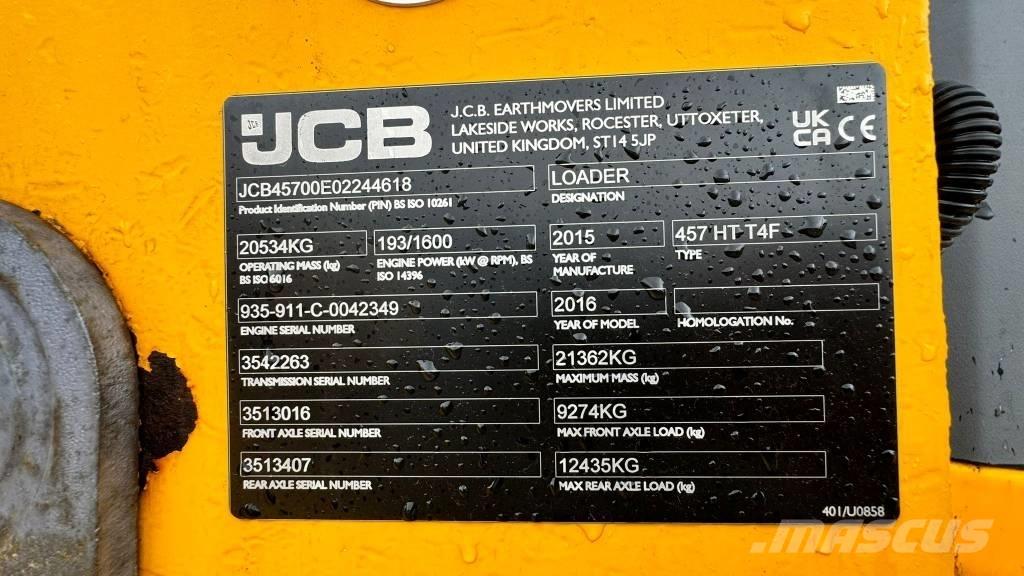 JCB 457 HT Læssemaskiner på hjul