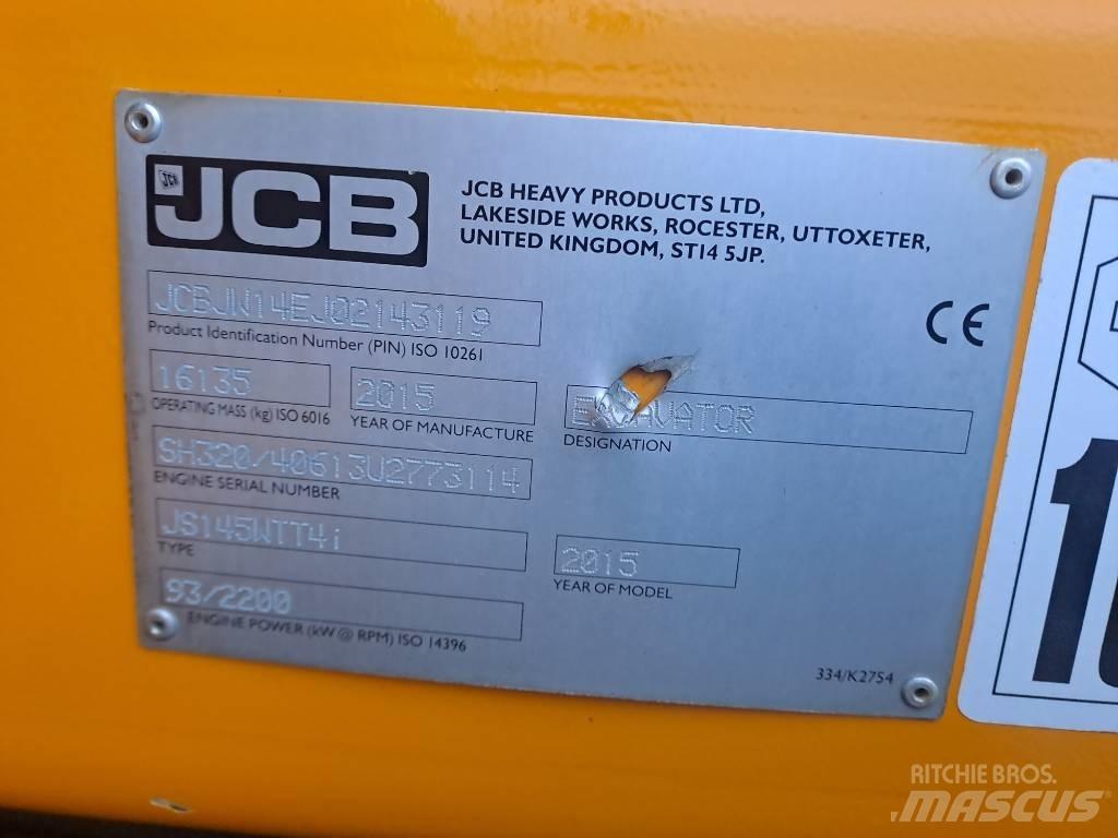 JCB JS145 W Gravemaskiner på hjul