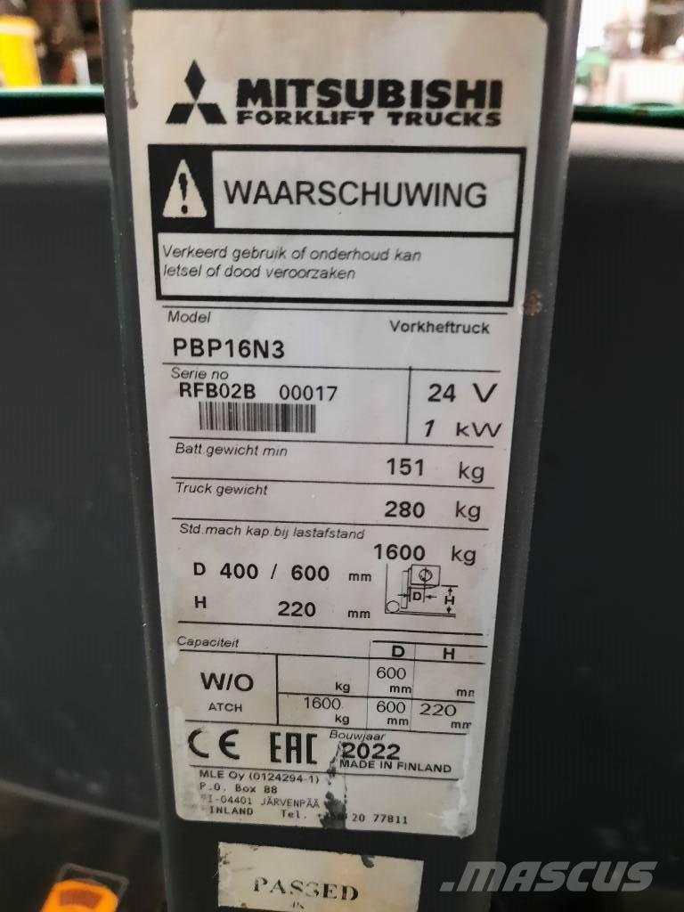 Mitsubishi PBP16N3 El-palleløftere