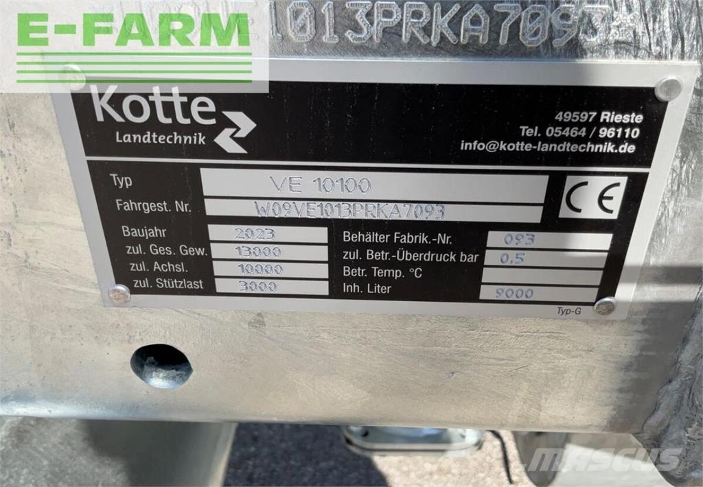 Kotte ve9.500 Semi-trailer med Tank