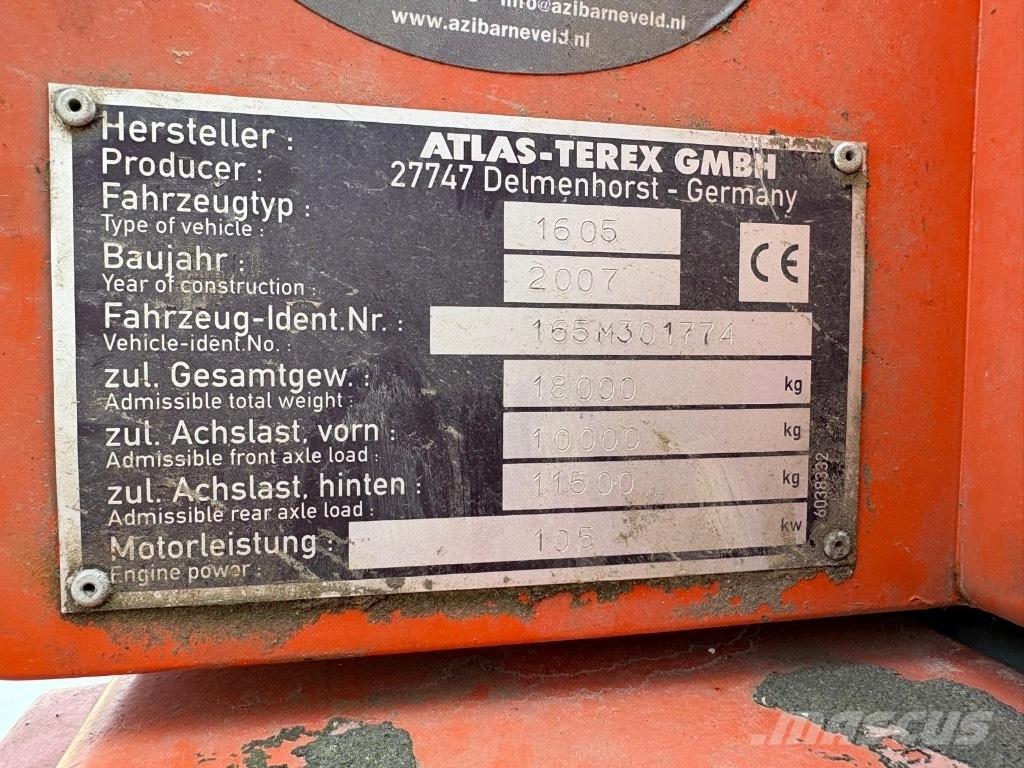 Atlas 1605 M Gravemaskiner på hjul