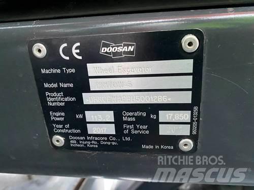 Doosan DX170W-5 Gravemaskiner på hjul