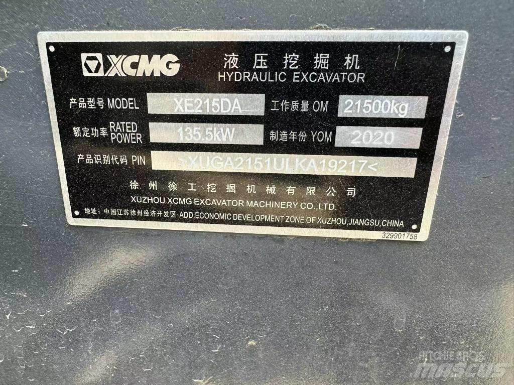 XCMG XE 215 DA Gravemaskiner på larvebånd