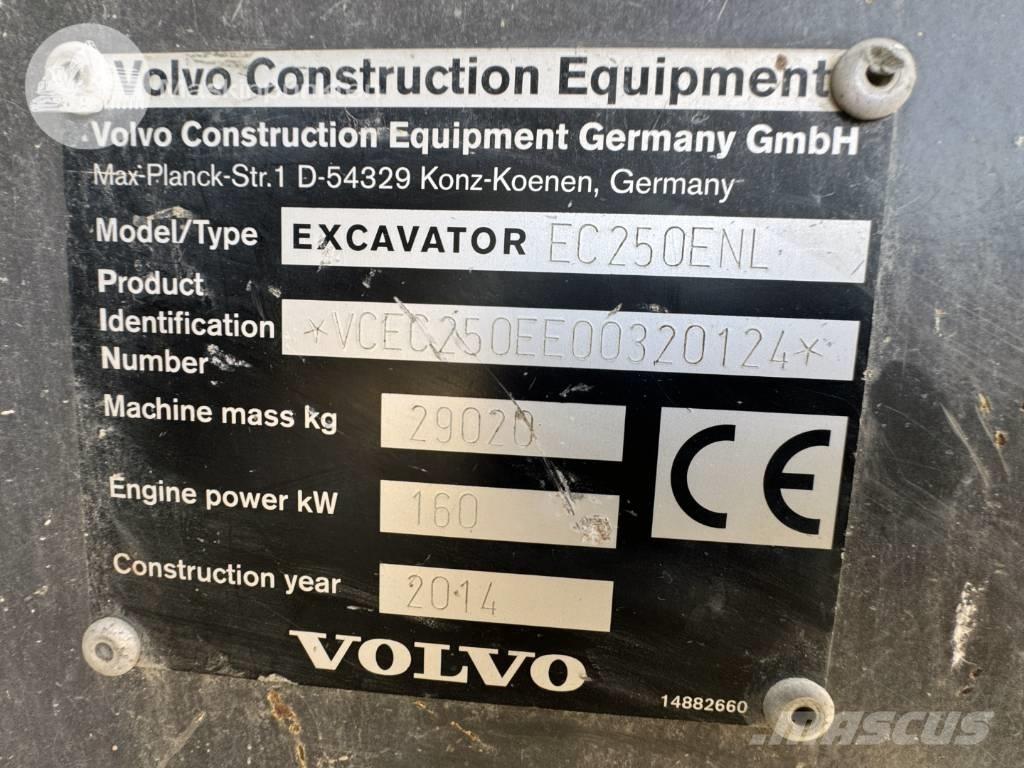 Volvo EC 250 E N L Gravemaskiner på larvebånd