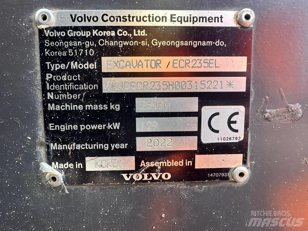 Volvo BM ECR235EL Gravemaskiner på larvebånd