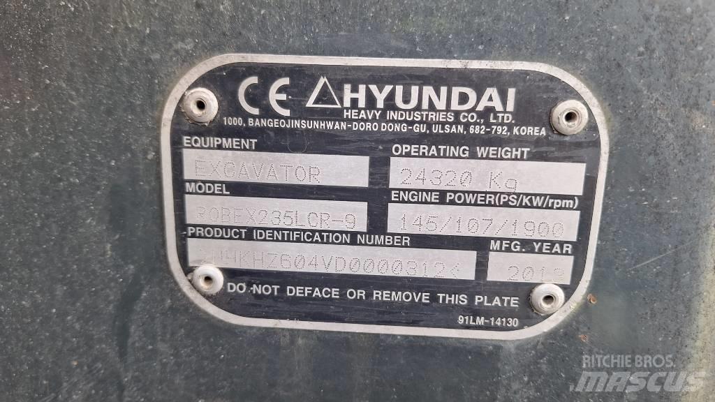 Hyundai 235 LCR-9 Gravemaskiner på larvebånd