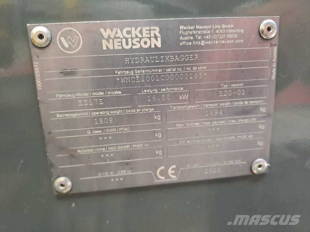 Wacker Neuson EZ17e Gravemaskiner på larvebånd