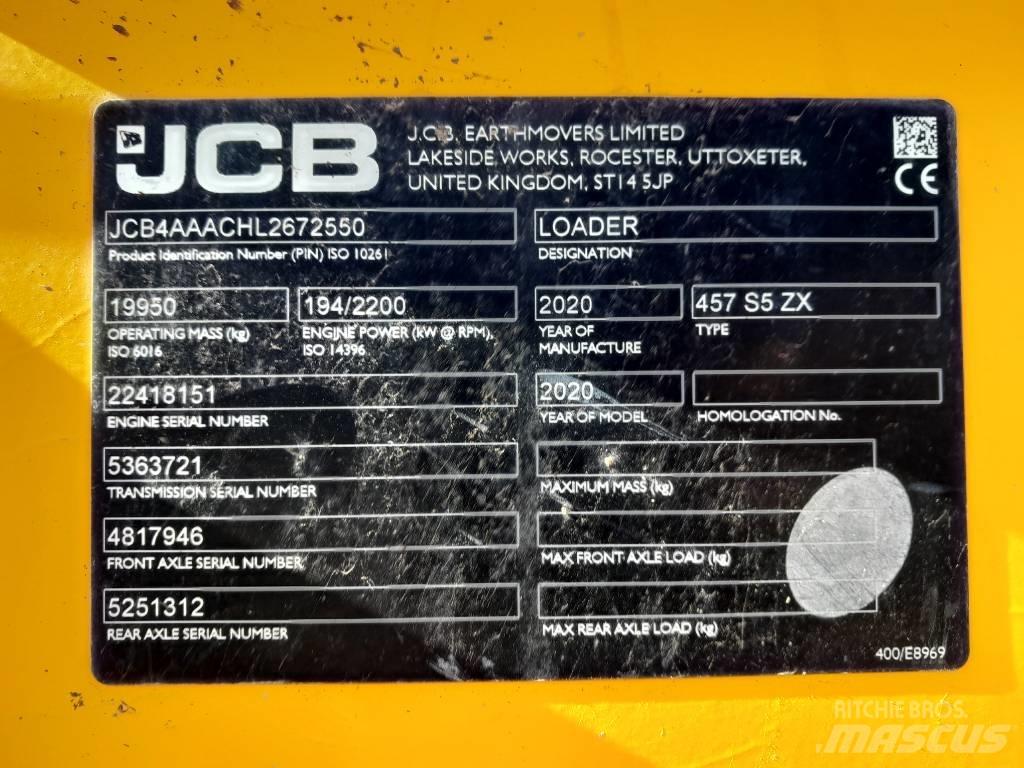 JCB 457 ZX Læssemaskiner på hjul