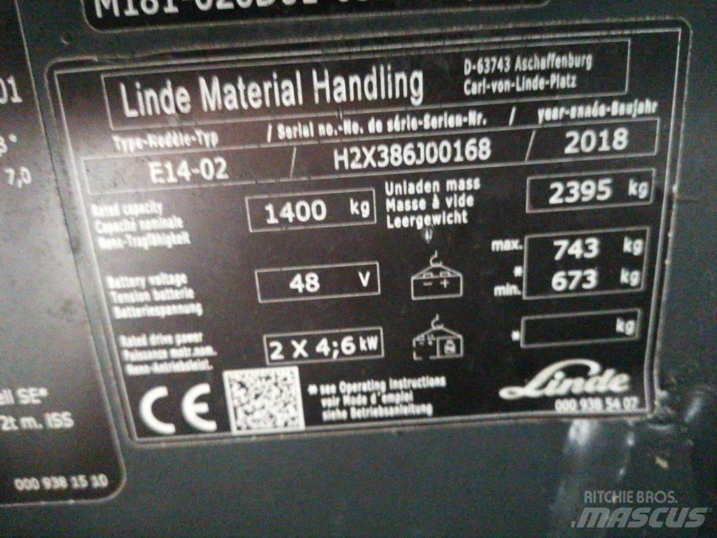 Linde E14-02 El gaffeltrucks