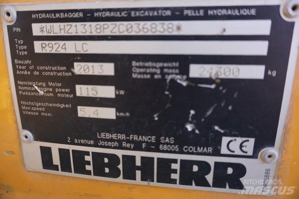 Liebherr R 924 LC Gravemaskiner på larvebånd