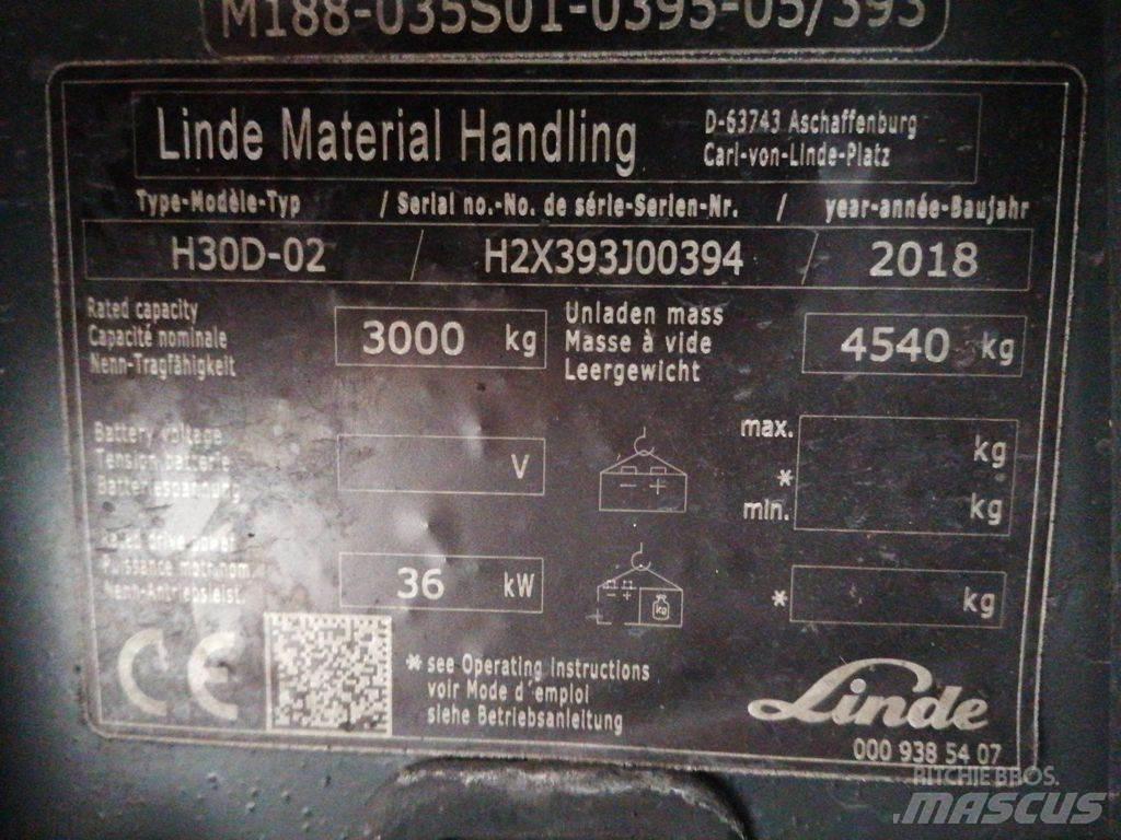 Linde H30D-02 Diesel gaffeltrucks
