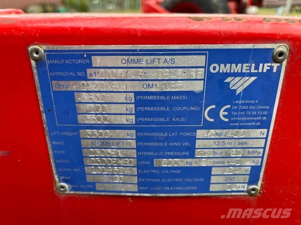 Omme 2300EXBD Trailermonterede lifte